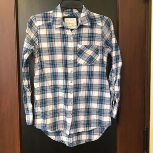 Girl Krazy Plaid button down long sleeve shirt